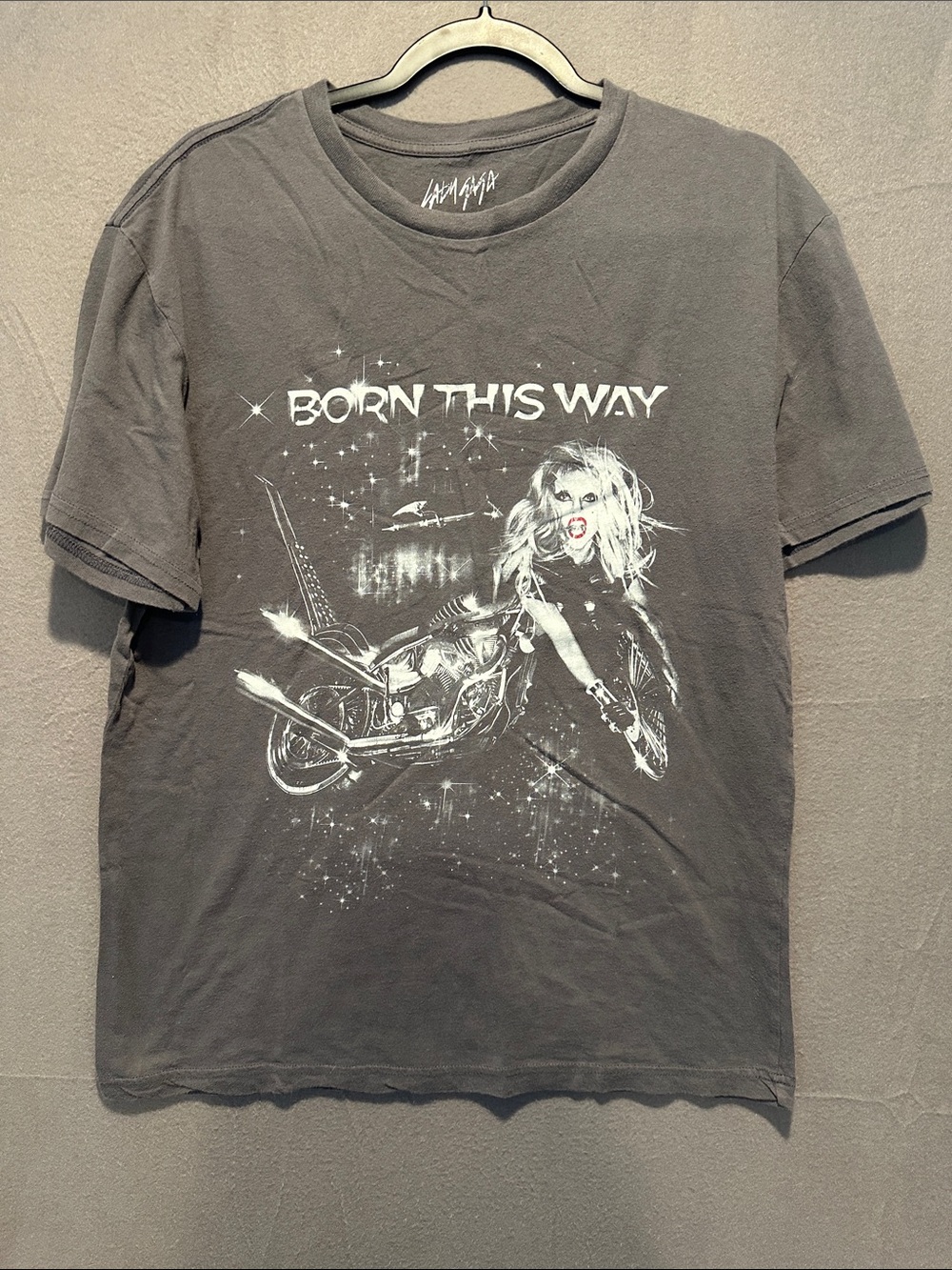 Lady Gaga 'Born This Way' Short Sleeve Tee - Gray